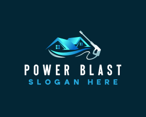 Power Wash Roof Cleaning logo design