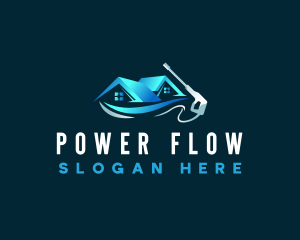 Power Wash Roof Cleaning logo design