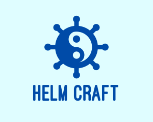 Helm - Yin Yang Steering Wheel logo design