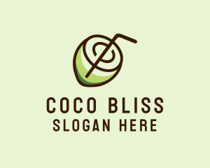 Coconut Juice Drink logo design