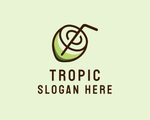 Coconut Juice Drink logo design