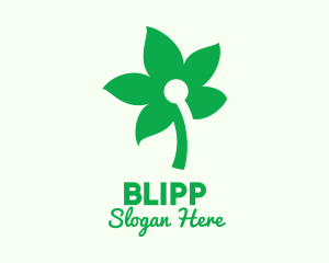 Flower - Simple Green Flower logo design