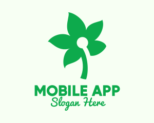 Green - Simple Green Flower logo design