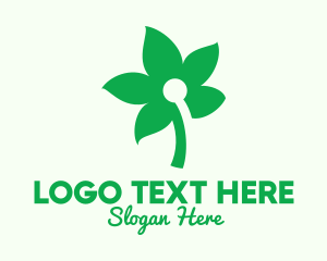 General - Simple Green Flower logo design