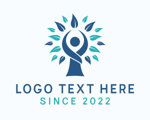 Holistic - Natural Yoga Tree logo design