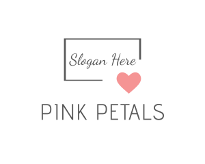 Minimalist Pink Heart logo design