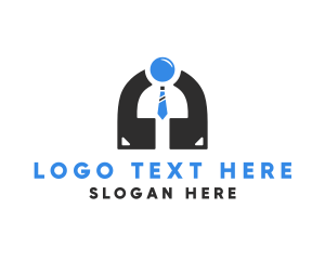 Employer - Businessman Necktie Quotation logo design