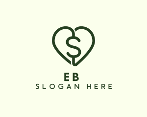 Money Savings - Dollar Heart Currency logo design