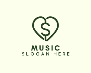 Dollar - Dollar Heart Currency logo design