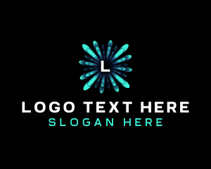Network - Tech Digital Vortex logo design