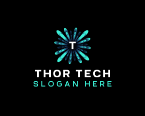 Tech Digital Vortex logo design