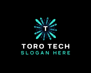 Tech Digital Vortex logo design