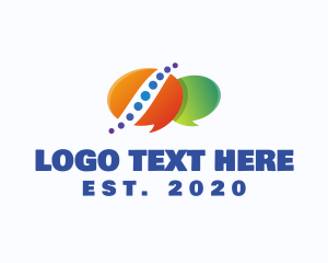 Speech Bubble - Chat App Telecom logo design