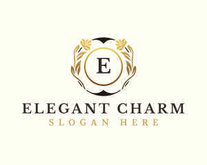 Elegant Floral Cosmetic logo design