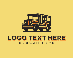 Transportation - Jeepney Transportation Vehicle logo design