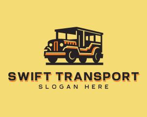 Jeepney Transportation Vehicle logo design