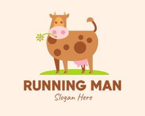 Beef - Farm Cartoon Cow logo design