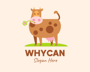 Butcher - Farm Cartoon Cow logo design