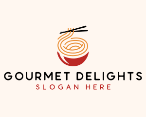 Asian Food Noodles logo design