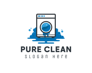 Cleaning Laundry Chore logo design