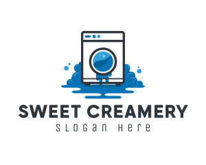 Cleaning Laundry Chore logo design