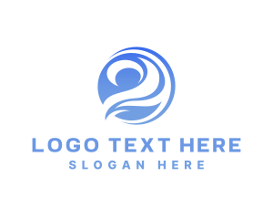 Software - Water Wave Swirl logo design