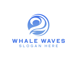 Water Wave Swirl logo design