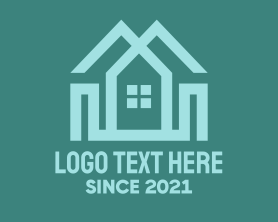 Airbnb - Green Real Estate House logo design