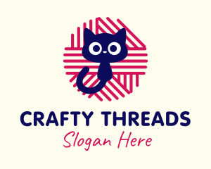 Kitty Yarn Ball logo design