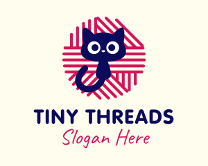 Kitty Yarn Ball logo design