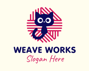 Loom - Kitty Yarn Ball logo design