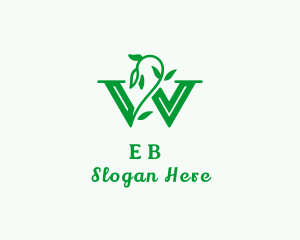 Vine Plant Letter W Logo