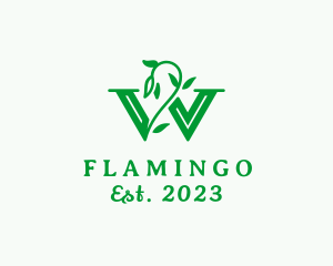 Planting - Vine Plant Letter W logo design