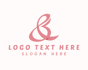 Ligature - Stylish Script Ampersand logo design