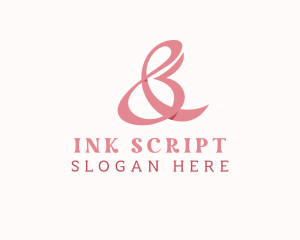 Stylish Script Ampersand logo design