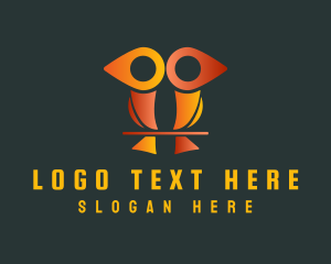 Geo - Orange Bird Location Pin logo design
