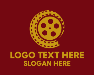 Films - Filmstrip Reel Shell logo design