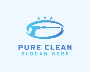 Gradient Pressure Washer logo design