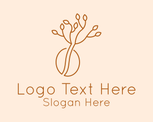 Organic Coffee - Minimalist Coffee Farmer logo design