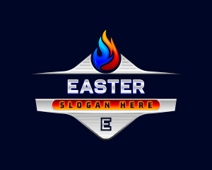 Cool - Heating Cooling Flame logo design