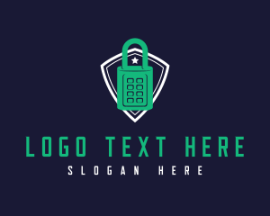 Blue Padlock - Security Lock Shield logo design