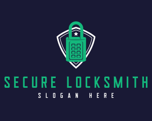 Locksmith - Security Lock Shield logo design