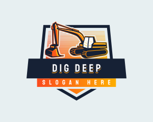 Excavator Machinery Equipment logo design