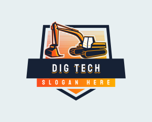 Excavator Machinery Equipment logo design