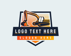 Construction - Excavator Machinery Equipment logo design