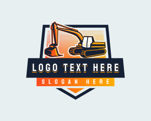 Excavator Machinery Equipment Logo