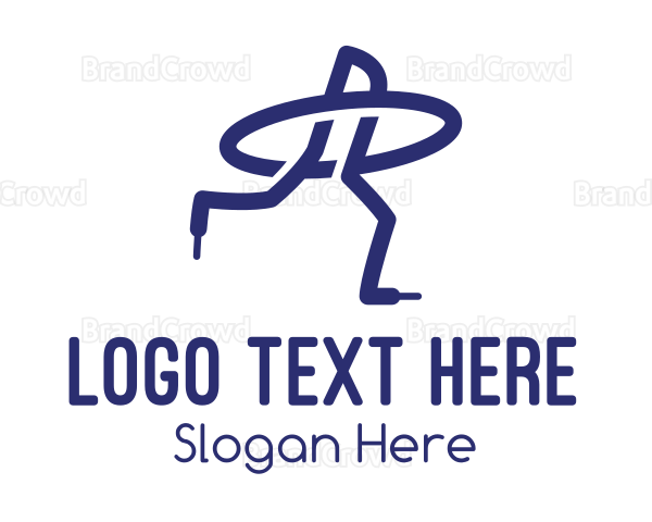 Blue Shoelace Orbit Logo