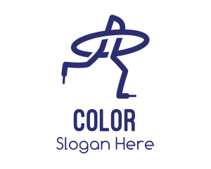 Blue Shoelace Orbit  Logo
