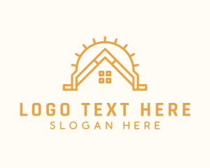 Roof - Golden Sun Roofing logo design