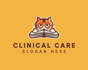 Cat Book Learning logo design